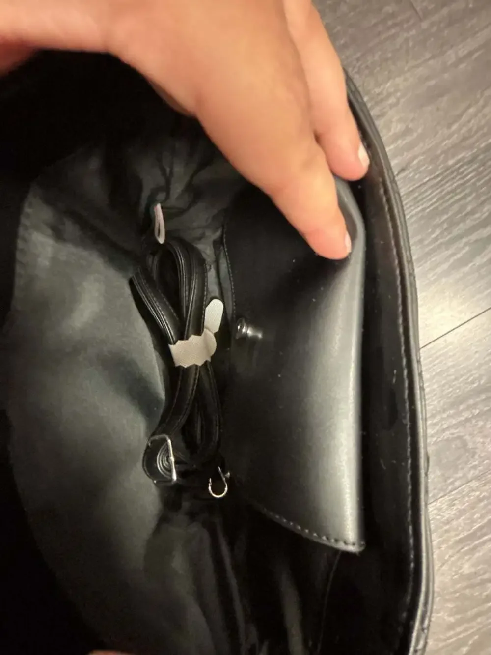 Sanrio Kuromi Black Quilted 2-Way Mini Satchel Tote Bag
